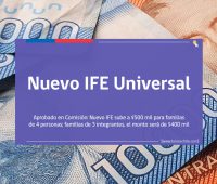 Aprobado: Nuevo IFE subirá a $500 mil para familias de 4 personas